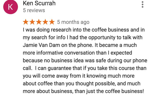 5 Star Review of Coffee Business Phone Consult