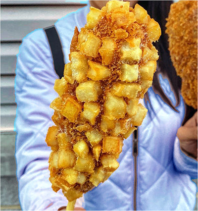 Korean rice cheese corn hot dog