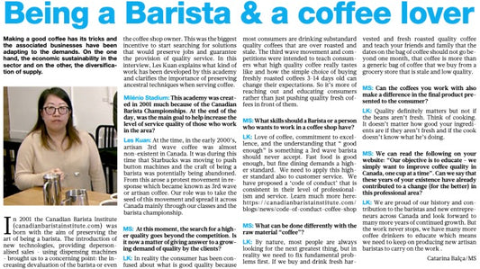 coffee lover barista interview