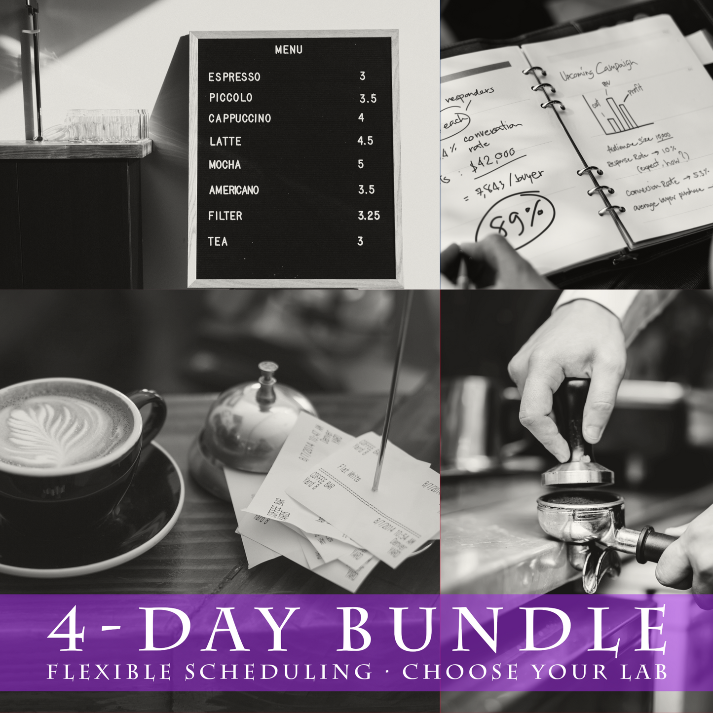 Coffee Business and Barista Training Bundle (4days) - Flexible Scheduling