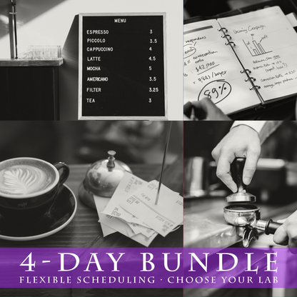 Coffee Business and Barista Training Bundle (4days) - Flexible Scheduling