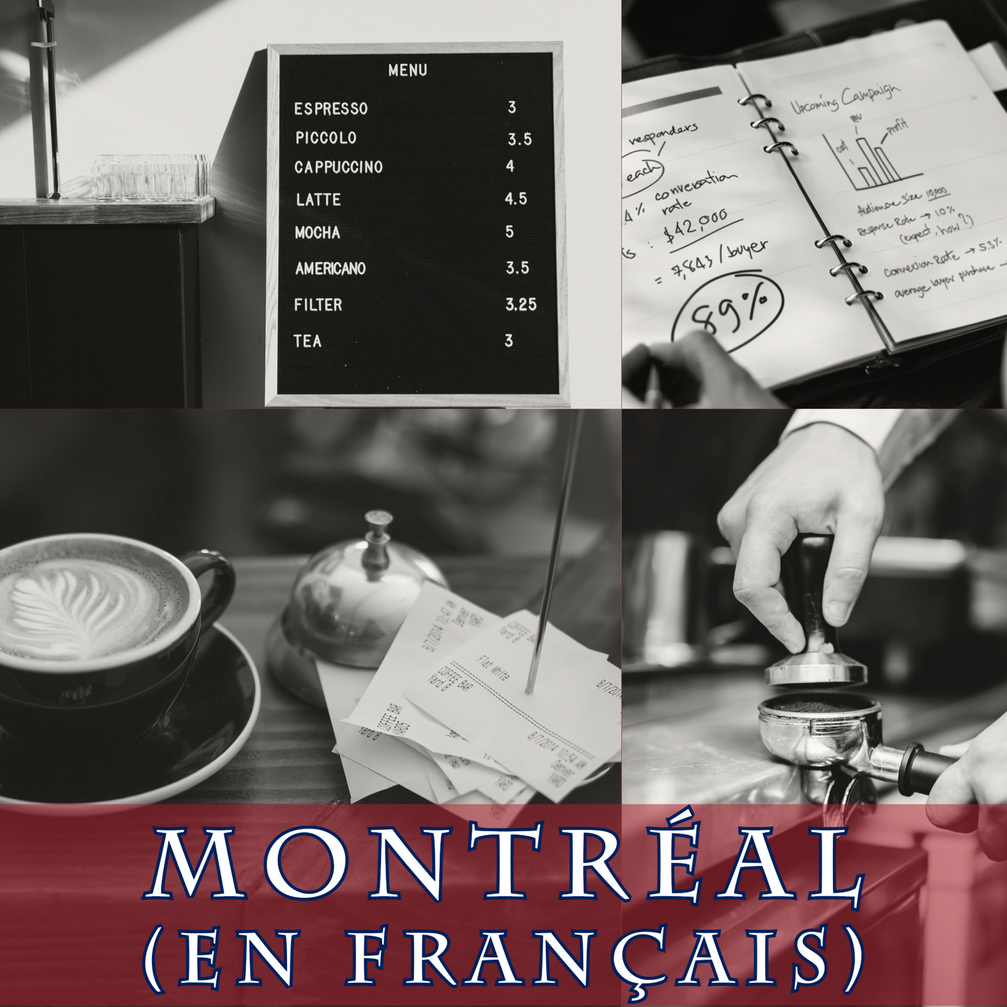 Forfait Cours Entreprise de Café et Formation de Barista (4 jours) - Montréal (en français)